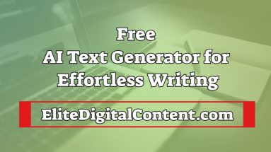Free AI Text Generator for Effortless Writing