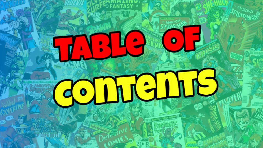 table of contents