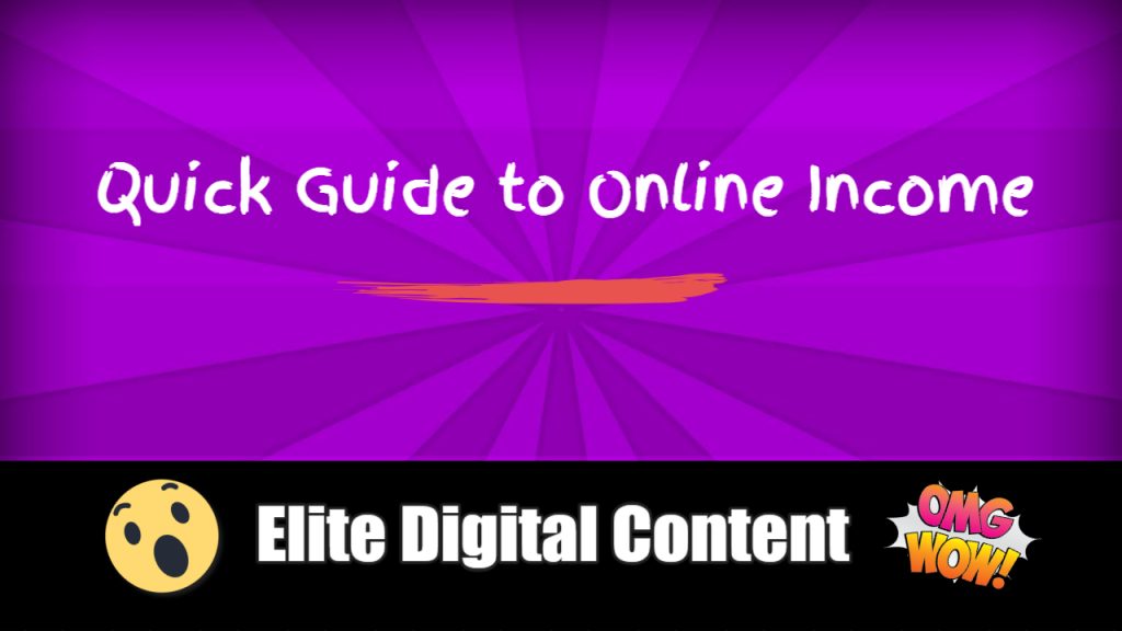 quick guide to online income and the best online side hustles