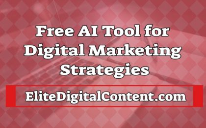 Free AI Tool for Digital Marketing Strategies